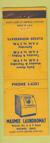 Matchbook Cover - Maumee Laundromat Maumee OH