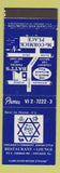 Matchbook Cover - Mama Batt's Restaurant Jewish Kosher Chicago IL