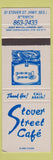 Matchbook Cover - Stover Street Cafe Norwich ON
