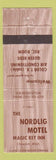 Matchbook Cover - Nordlig Motel Chewelah WA