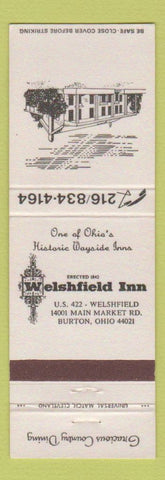 Matchbook Cover - Welshfield Inn Burton OH