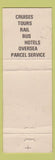 Matchbook Cover - Kuhnen Travel Union NJ WEAR