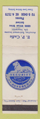 Matchbook Cover - Kansas City Life Insurance EP Cadle Oakland CA?