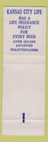 Matchbook Cover - Kansas City Life Insurance EP Cadle Oakland CA?