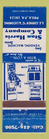 Matchbook Cover - Stan Harris Vending Philadelphia PA