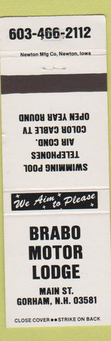 Matchbook Cover - Brabo Motor Lodge Gorham NH