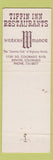 Matchbook Cover - Tiffin Inn Writers' Manor Denver Colorado
