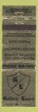 Matchbook Cover - Golden Lance Restaurant Elk Grove Village IL WEAR