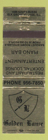 Matchbook Cover - Golden Lance Restaurant Elk Grove Village IL WEAR
