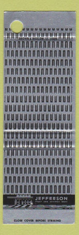 Matchbook Cover - Jefferson Trust Savings Bank SAMPLE