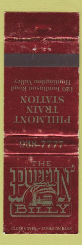 Matchbook Cover - The Puffin Billy Huntingdon Valley WEAR