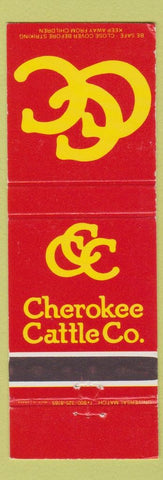 Matchbook Cover - Cherokee Cattle Company Marietta GA Roswell GA