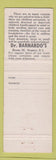 Matchbook Cover - Barnardo's Children's Homes London UK England Bryant May