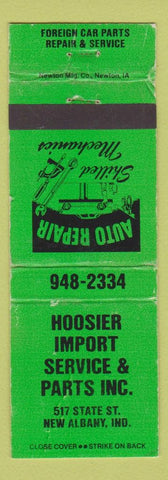 Matchbook Cover - Hoosier Import Service New Albany IN WEAR