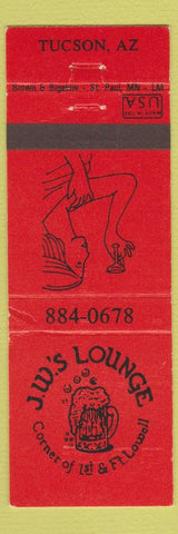 Matchbook Cover - JW's Lounge Tucson AZ girlie WEAR