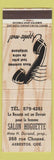 Matchbook Cover - Salon Huguette Asbestos QC
