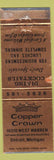 Matchbook Cover - Copper Crown Detroit MI restaurant WEAR