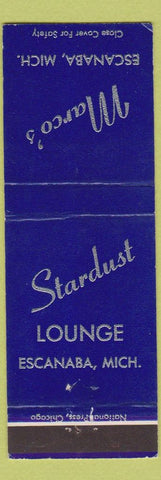 Matchbook Cover - Marco's Escanaba MI Stardust Lounge