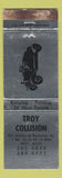 Matchbook Cover - Troy Collision Troy MI WORN