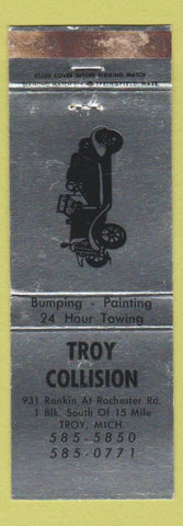 Matchbook Cover - Troy Collision Troy MI WORN