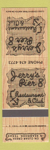 Matchbook Cover - Jerry's Pier 8 Restaurant Club Seabrook TX