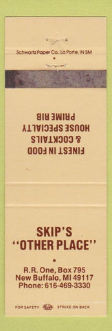 Matchbook Cover - Skip's Other Place New Buffalo MI