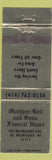 Matchbook Cover - Molthen Bell Sons Funeral Home South Milwaukee WI