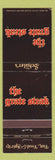 Matchbook Cover - Grate Steak Restaurant Win Shuler Ann Arbor Jackson Flint MI