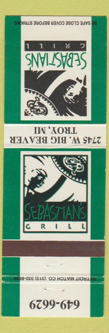 Matchbook Cover - Sebastian's Grill Troy MI