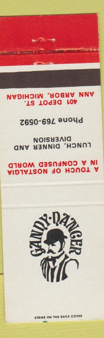 Matchbook Cover - Gandy Dancer Restaurant Ann Arbor MI