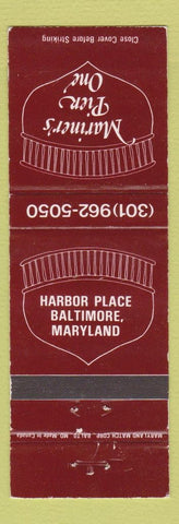 Matchbook Cover - Mariner's Pier One Baltimore MD