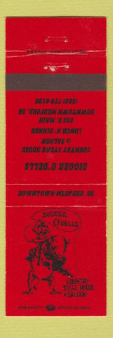 Matchbook Cover - Digger O'Dells Country Steak House Medford OR