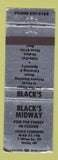 Matchbook Cover - Black's Midway Ionia MI