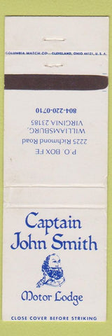 Matchbook Cover - Captain Joh Smith Motor Lodge Williamsburg VA