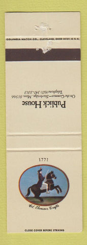 Matchbook Cover - Publick House Sturbridge MA