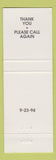 Matchbook Cover - Sandy's Restaurant Lounge Poland OH