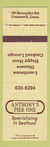 Matchbook Cover - Anthony's Pier One Cromwell CT