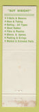 Matchbook Cover - FB Wright Company Max Dafoe Dearborn MI