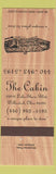 Matchbook Cover - The Cabin Willawick OH