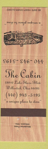 Matchbook Cover - The Cabin Willawick OH