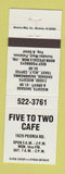 Matchbook Cover - Five to Two Cafe