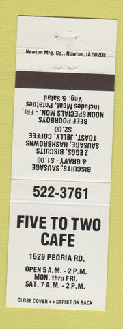 Matchbook Cover - Five to Two Cafe