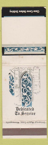 Matchbook Cover - Funeral Home BLANK NO TOWN WEAR