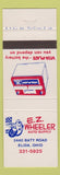 Matchbook Cover - EZ Wheeler Auto Supply Elida OH Vita Plate Battery