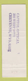 Matchbook Cover - Capitol Optical Cheyenne WY