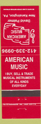 Matchbook Cover - American Music New Kensington PA