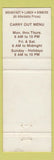 Matchbook Cover - Don's Restaurant Cafeteria Brilliant OH
