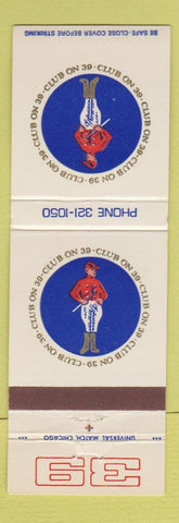 Matchbook Cover - Club on 39 Chicago IL