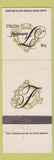 Matchbook Cover - Fairmont Hotels New Orleans San Francisco Denver Philadelphia