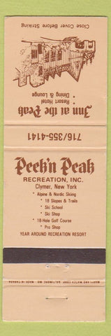 Matchbook Cover - Inn at the Peak Resort Hotel Clymer NY